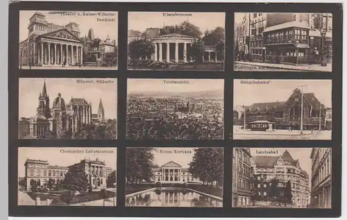 (47560) AK Aachen, Mehrbild, Stadttheater, Elisenbrunnen, Dom 1932