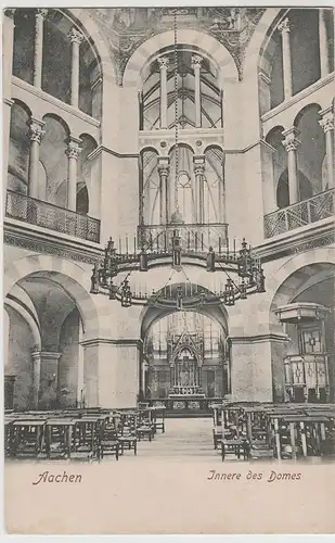 (65767) AK Aachen, Inneres des Domes, vor 1920