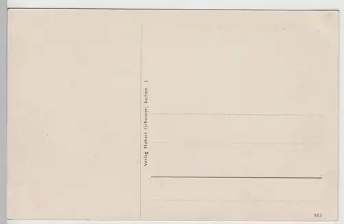 (75955) AK Aachen, Hauptbahnhof, Kriegerdenkmal, vor 1945