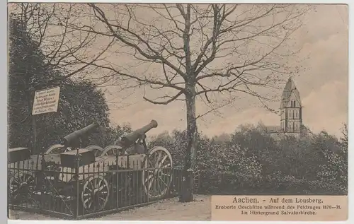 (76626) AK Aachen, eroberte Geschütze auf dem Lousberg, 1911