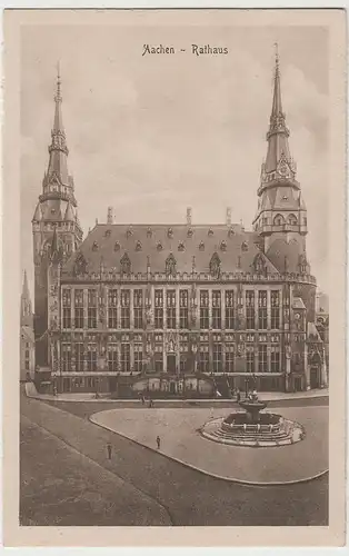 (83985) AK Aachen, Rathaus, aus Leporello, vor 1945