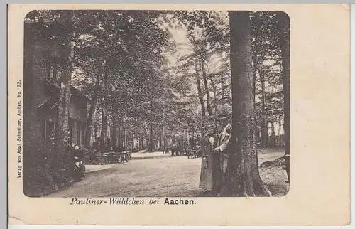 (90021) AK Aachen, Pauliner-Wäldchen, 1902