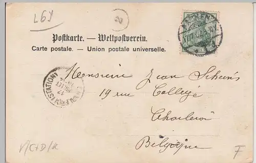 (90021) AK Aachen, Pauliner-Wäldchen, 1902