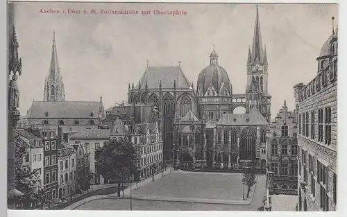 (90026) AK Aachen, Dom u. St. Foilanskirche m. Chorusplatz, vor 1945