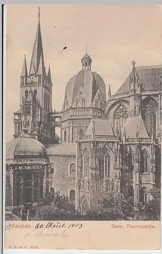 (96165) AK Aachen, Dom, Turmpartie 1903