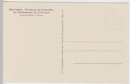 (104088) Foto AK Aachen, Freskogemälde im Krönungssaal des Rathauses, 1920er