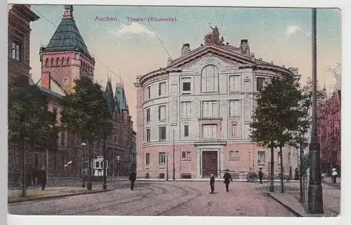 (104097) AK Aachen, Theater Rückseite, 1920er