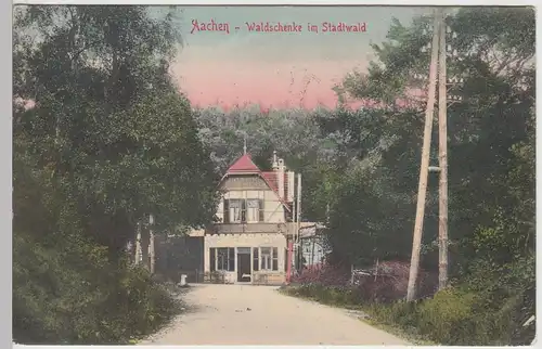 (104588) AK Aachen, Waldschenke im Stadtwald, 1908