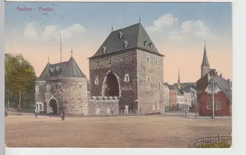 (107206) AK Aachen, Ponttor, 1915