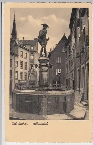 (109316) AK Aachen, Brunnen, Hühnerdieb, vor 1945