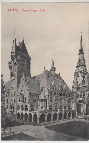 (111228) AK Aachen, Verwaltungsgebäude, um 1906