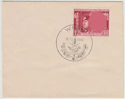 (B2452) Briefumschlag DR mit Mi 763 u. Sonderstempel Wien 1941