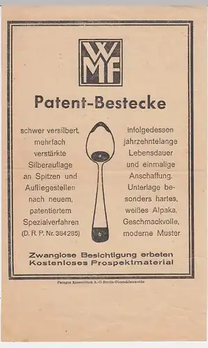 (D82) Quittung WMF Stuttgart für ein Kaffee- Teeservice 1939