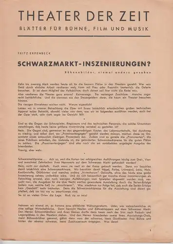 (D304) "Theater der Zeit", Blätter für Bühne,Film u.Musik 1945-48 (2 S. fehlen)