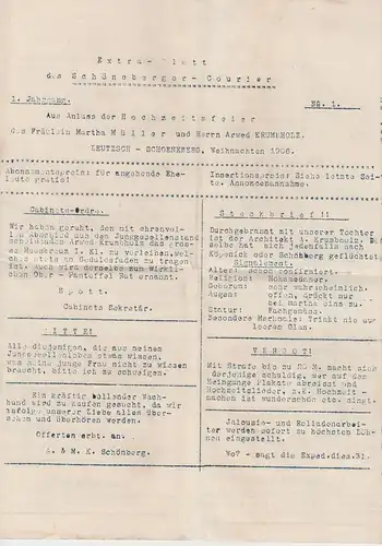 (D319) Schöneberger Courier, Extrablatt Leupzig - Leutzsch 1906