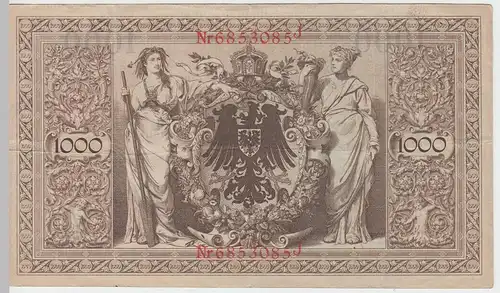 (D383) Geldschein Reichsbanknote 1000 Mark 1910