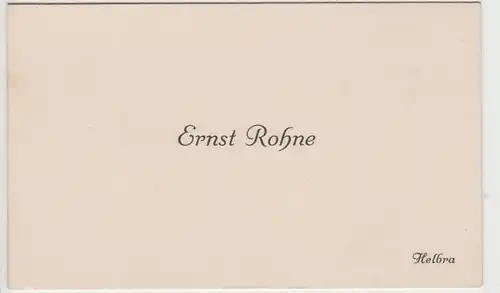(D395) 2x Visitenkarte Ernst Rohne, Helbra, 1940/50er