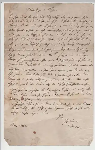 (D455) Brief von 1864, aus Berlin 1 Seite