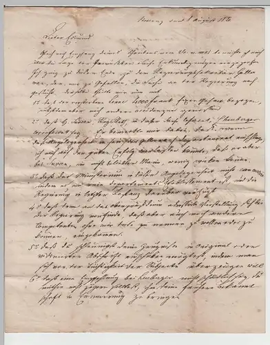 (D459) Brief aus Coblenz 1821, 3 Seiten