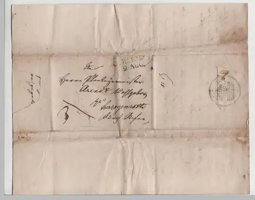 (D459) Brief aus Coblenz 1821, 3 Seiten