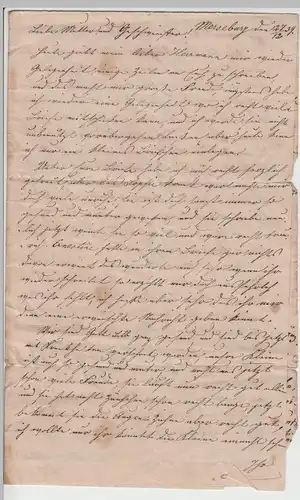 (D463) Brief aus Merseburg 1839 / 40, 4 Seiten