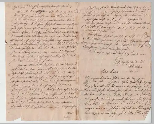 (D463) Brief aus Merseburg 1839 / 40, 4 Seiten