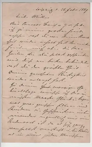 (D464) Brief aus Leipzig 1869, 4 Seiten