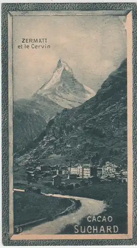 (D492) Suchard Kakao Sammelbild m. Zermatt et le Cervin