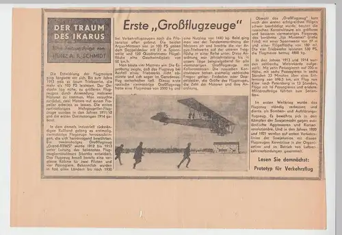 (D547) 12x Zeitungsartikel Serie "Der Traum des Ikarus", DDR 1960er