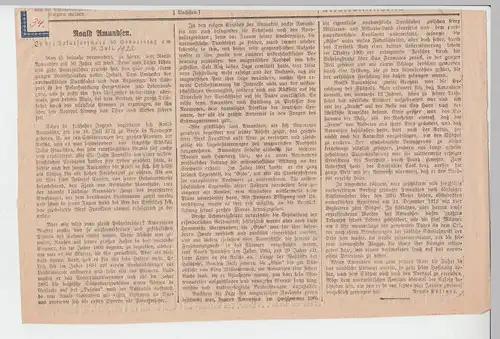 (D548) Zeitungsartikel Wien über 50. Geburtstag v. Roald Amundsen, 1922