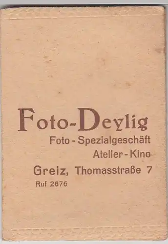 (D624) kl. Papiertüte Fotograf Deylig, Greiz, 1940/50er