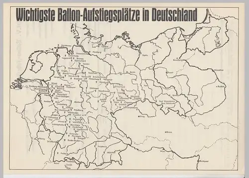 (D689) Ballonfahrt, orig. Dokument "Wichtigste Ballon-Aufstiegsplätze" + DLV Fahrtbericht 1930er