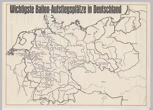 (D692) Ballonfahrt, orig. Dokument "Wichtigste Ballon-Aufstiegsplätze" + DLV Fahrtbericht 1930er