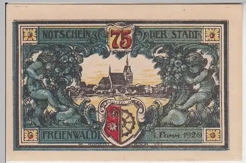 (D743) Notgeld der Stadt Freienwalde i. P., Chociwel, 75 Pfennig 1920