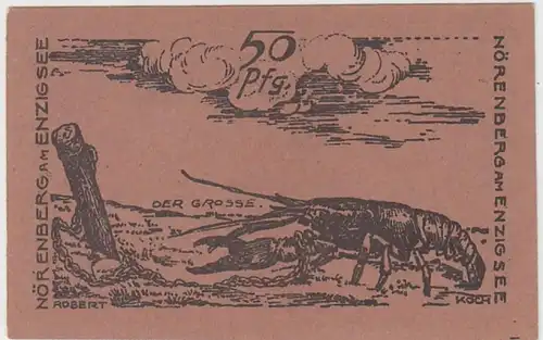 (D758) Notgeld der Stadt Nörenberg, Ińsko, 50 Pfennig 1920