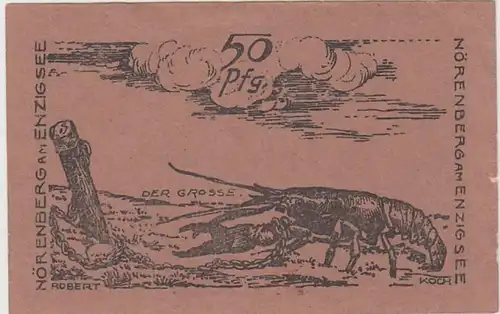 (D759) Notgeld der Stadt Nörenberg, Ińsko, 50 Pfennig 1920