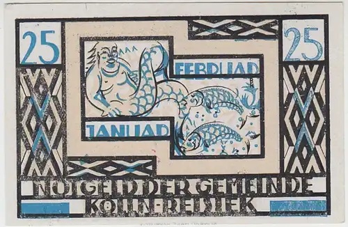 (D773) Notgeld der Gemeinde Kölln-Reisiek, 25 Pfennig 1921