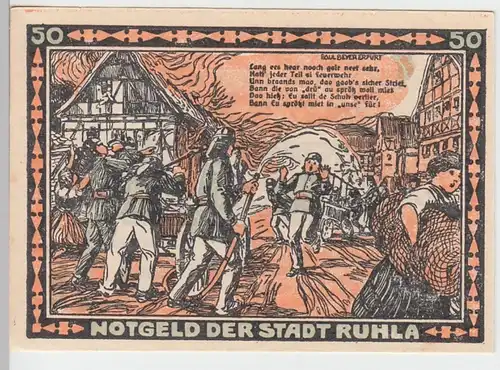 (D776) Notgeld der Stadt Ruhla, 50 Pfennig 1921, Motiv 3