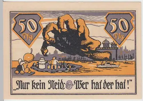 (D788) Notgeld d. Gemeind. Altenwerder u. Finkenwärder, 50 Pf. 1921, Motiv 3
