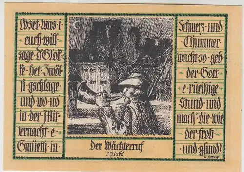 (D811) Notgeld der Stadt Schopfheim, 50 Pfennig 1921, Motiv 3