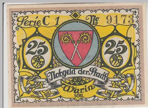 (D824) Notgeld der Stadt Warin i.M., 25 Pfennig 1922, Motiv 2