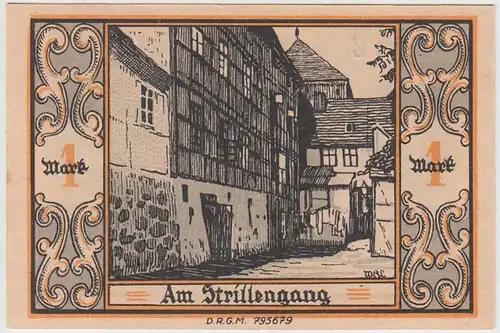(D836) Notgeld der Stadt Belgard, Białogard, 1 Mark 1920/21, Strillengang