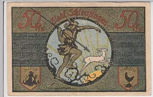 (D843) Notgeld der Stadt Schleusingen, 50 Pfennig