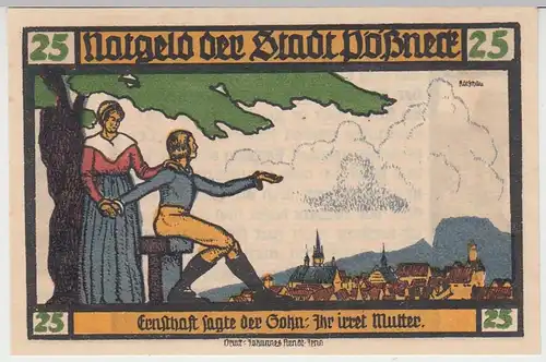 (D856) Notgeld der Stadt Pößneck, 25 Pfennig 1921, Motiv 1