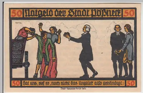 (D862) Notgeld der Stadt Pößneck, 50 Pfennig 1921, Motiv 3