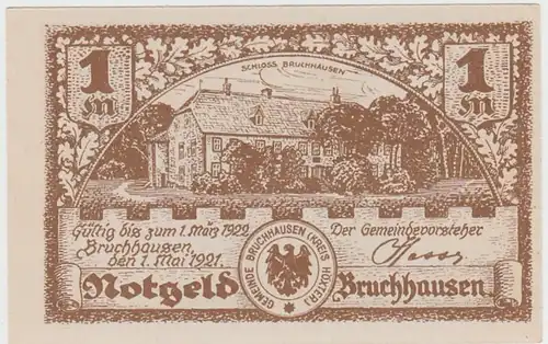 (D867) Notgeld der Stadt Bruchhausen (Höxter), 1 Mark 1921