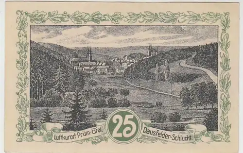 (D871) Notgeld der Stadt Prüm, Gutschein f. Gewerbeverein 25 Pfennig 1921