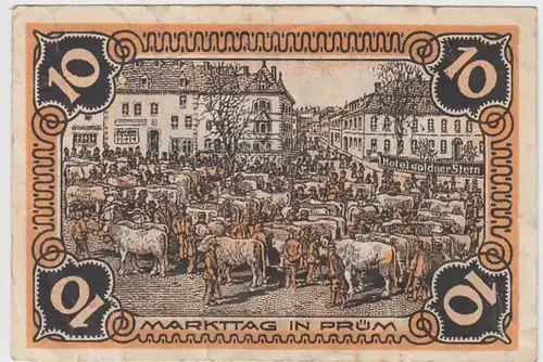 (D872) Notgeld der Stadt Prüm, Gutschein f. Gewerbeverein 10 Pfennig 1921, Motiv 2
