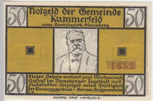 (D897) Notgeld der Gemeinde Kummerfeld, 50 Pfennig, Wettgedicht 2