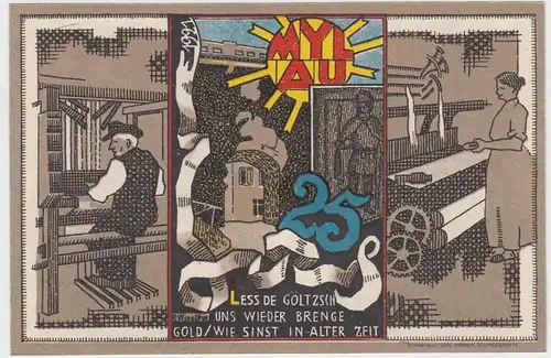 (D906) Notgeld der Stadt Mylau, 25 Pfennig 1921